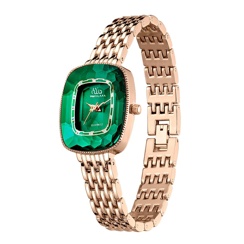 Relógio Feminino de Quartzo Diamond Verde 2022